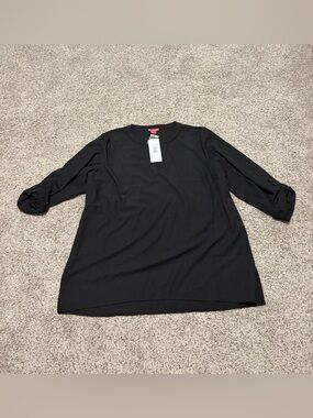 Sunny Leigh Black Long-Sleeve Tunic Top